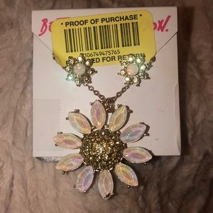Betsey Johnson sunflower earring and necklace set